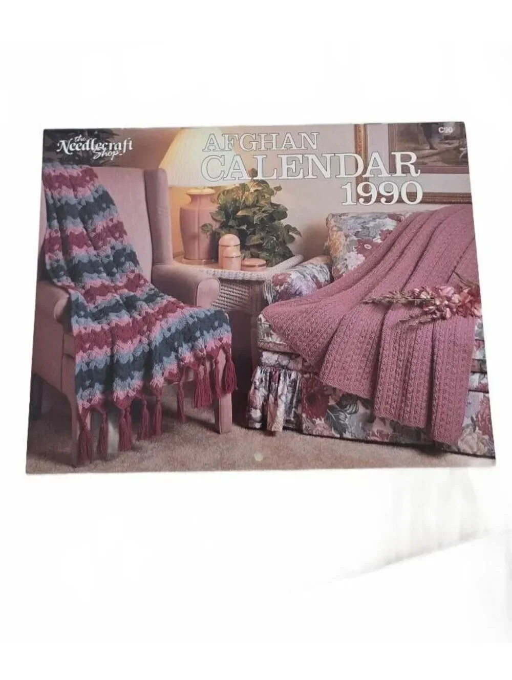 Needlecraft Afghan Calendar 1990 with Crochet Patterns